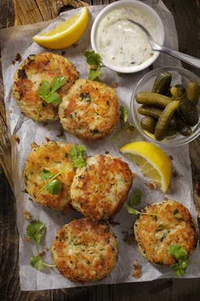 Paula Deen Southern Salmon Croquettes golden brown and crispy on a plate